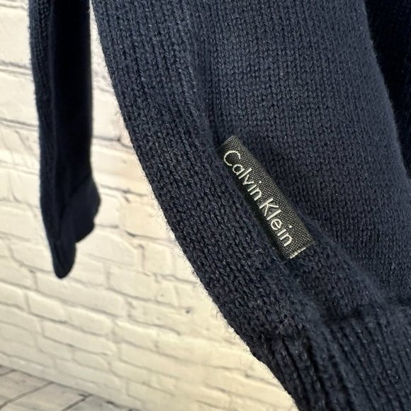 Calvin Klein 1/4 Zip Pullover Sweater, Size Medium, Three-Tone Blue - Picture 5 of 7